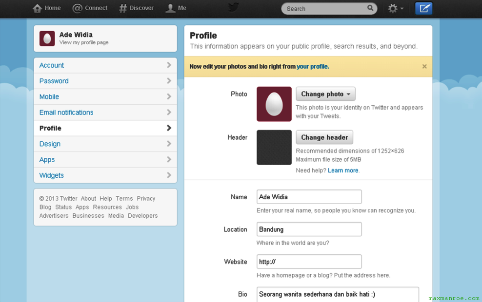 profile twitter Cara Membuat Akun Twitter Baru Dengan Cepat