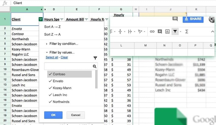 3. Google Spreadsheet